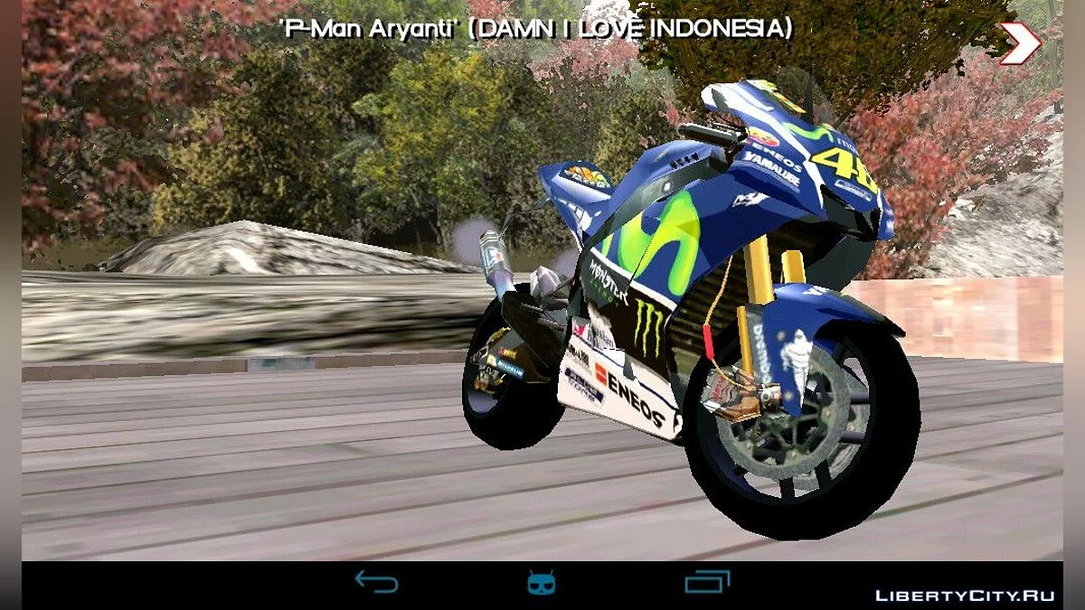 Yamaha M1 Valentino Rossi Motorcycle Pack / GTA San Andreas (iOS, Android)