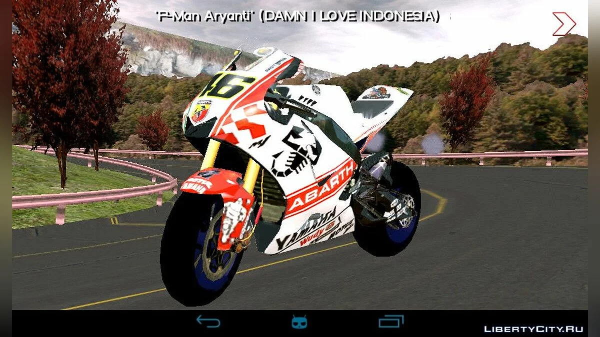 Yamaha M1 Valentino Rossi Motorcycle Pack / GTA San Andreas (iOS, Android)