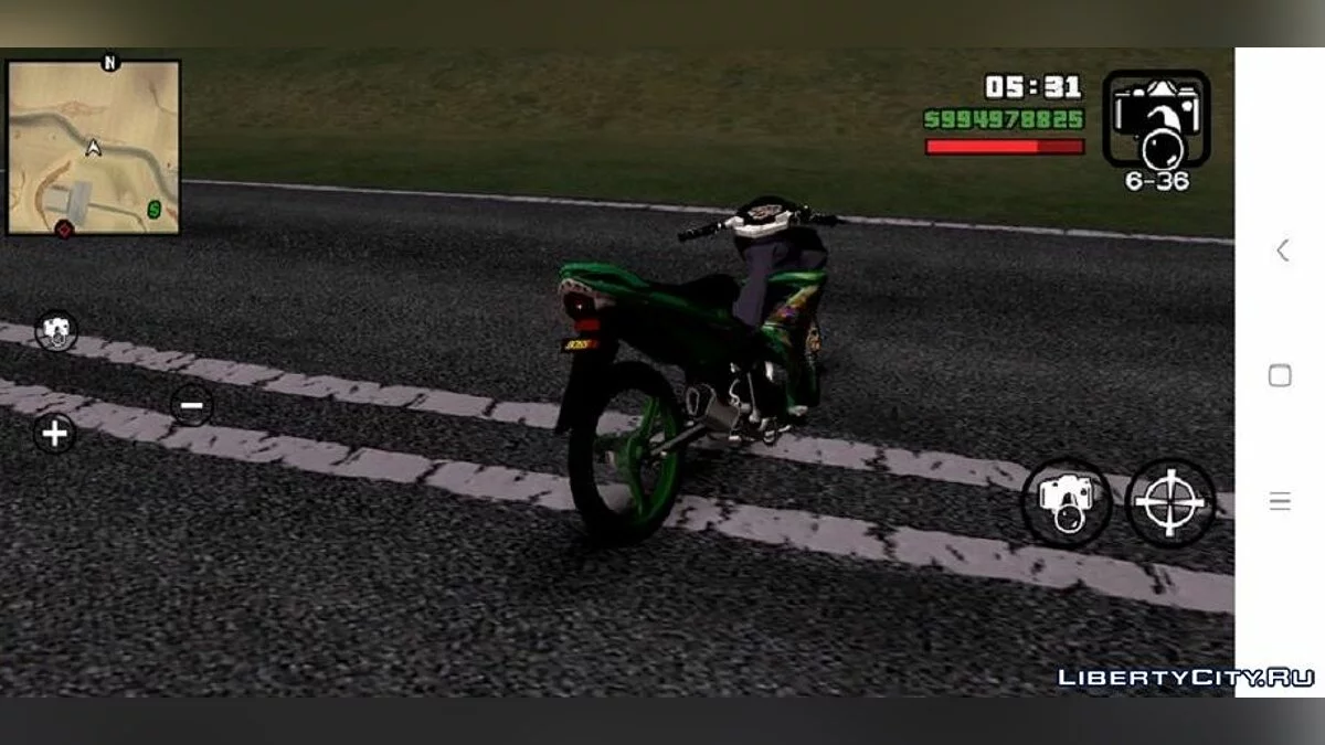 Yamaha X-1R Grün / GTA San Andreas (iOS, Android)