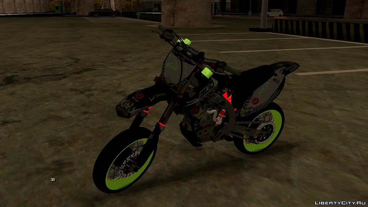 Black Rockstar Moto Cross para GTA San Andreas