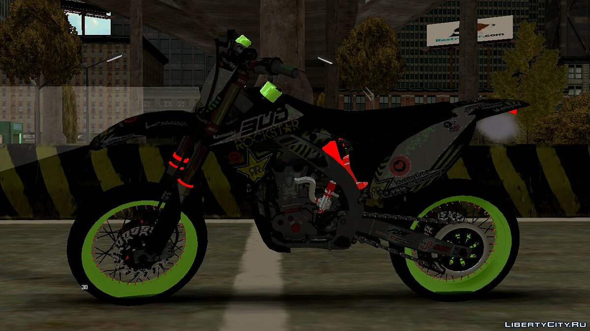 Black Rockstar Moto Cross para GTA San Andreas