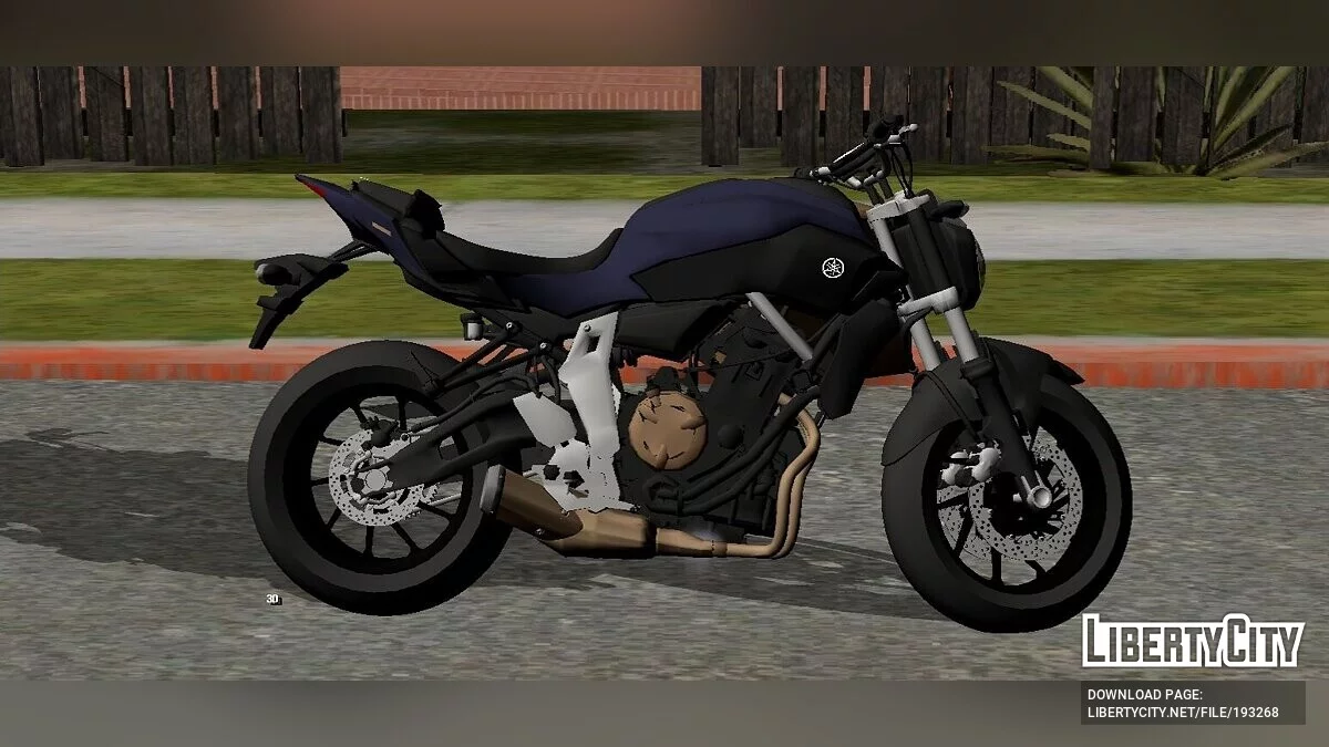 Yamaha MT 07 (Only DFF) / GTA San Andreas (iOS, Android)