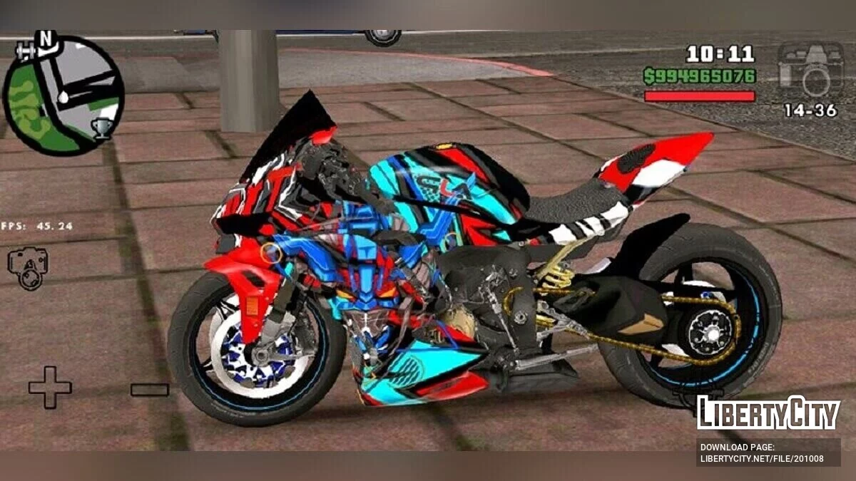 Robot Kawasaki Ninja ZX-25R / GTA San Andreas (iOS, Android)