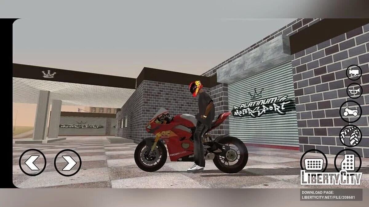 Panigale V4 R with McQueen Livery / GTA San Andreas (iOS, Android)