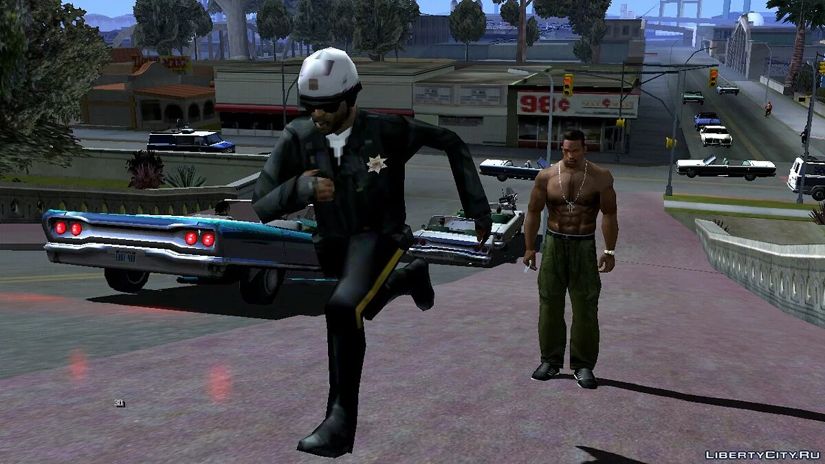 Cops Flee from CJ / GTA San Andreas (iOS, Android)