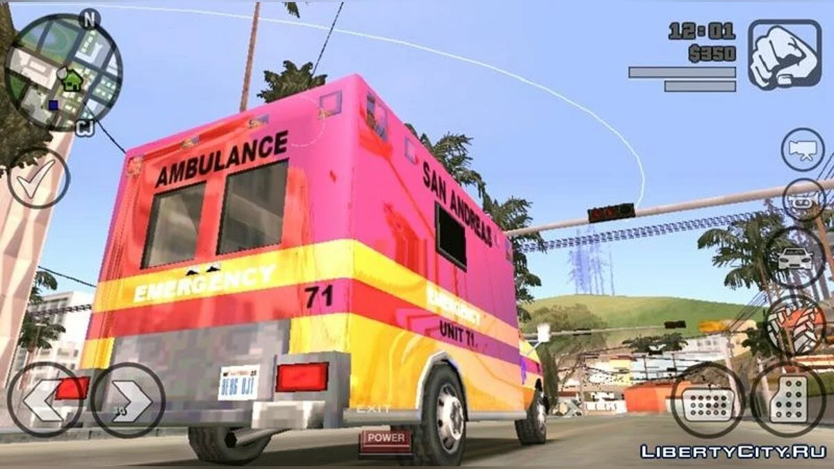 Warna baru untuk ambulans / GTA San Andreas (iOS, Android)