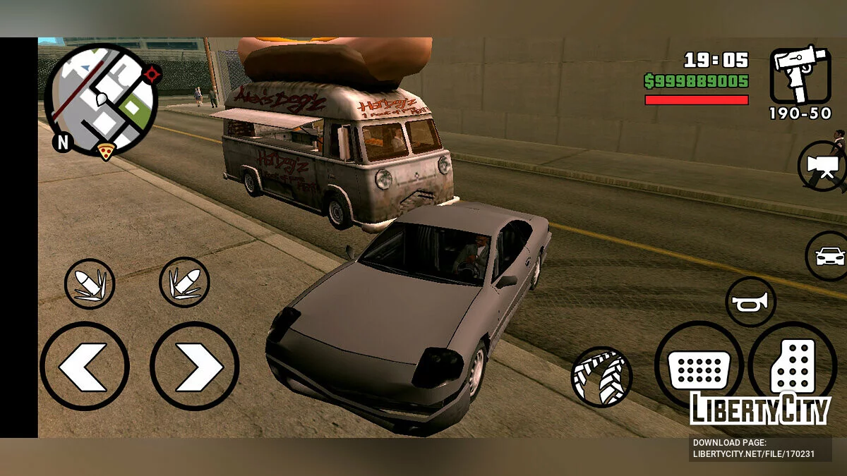 سيارات فريدة في حركة المرور / GTA سان أندرياس (iOS، أندرويد)