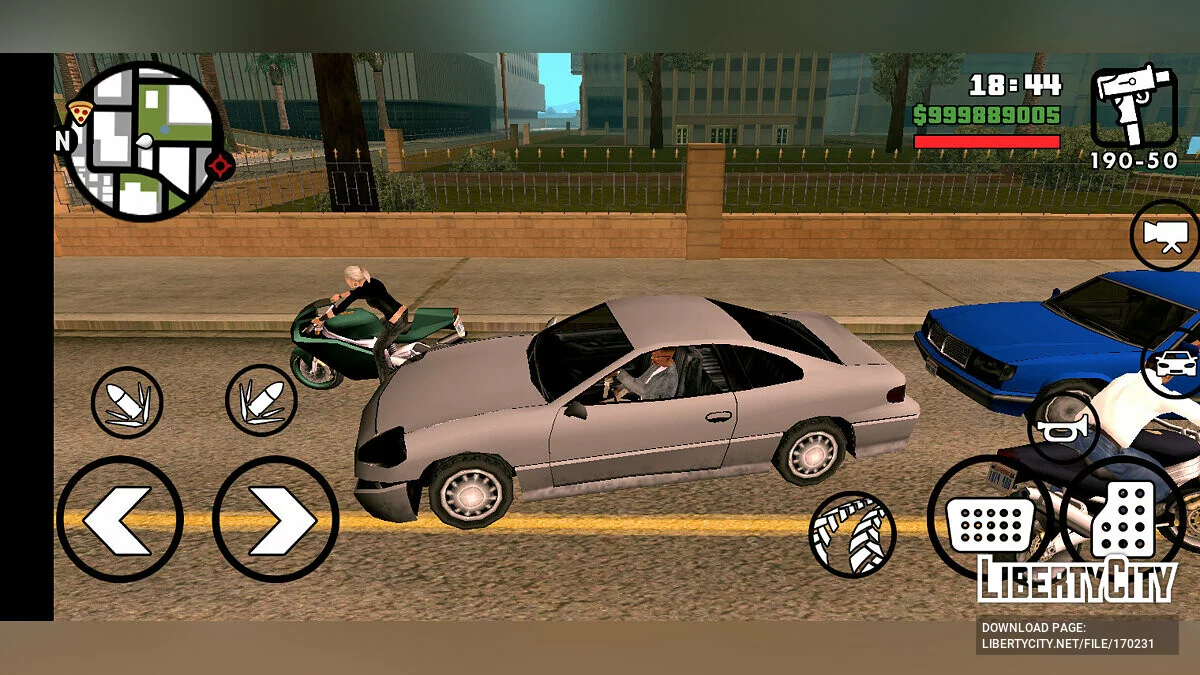 سيارات فريدة في حركة المرور / GTA سان أندرياس (iOS، أندرويد)