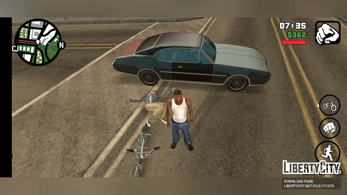 New animations from GTA 4 / GTA San Andreas (iOS, Android)
