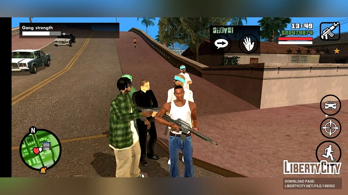 توظيف الثلاثيات وفاريو لوس أزتيكاس في عصابتك / GTA سان أندرياس (iOS، أندرويد)
