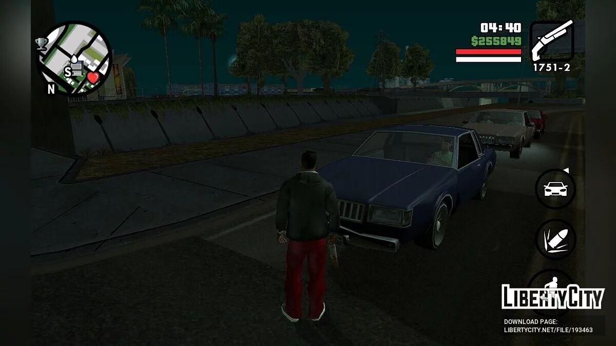 Les membres de gangs conduisent des véhicules, mais échangés / GTA San Andreas (iOS, Android)
