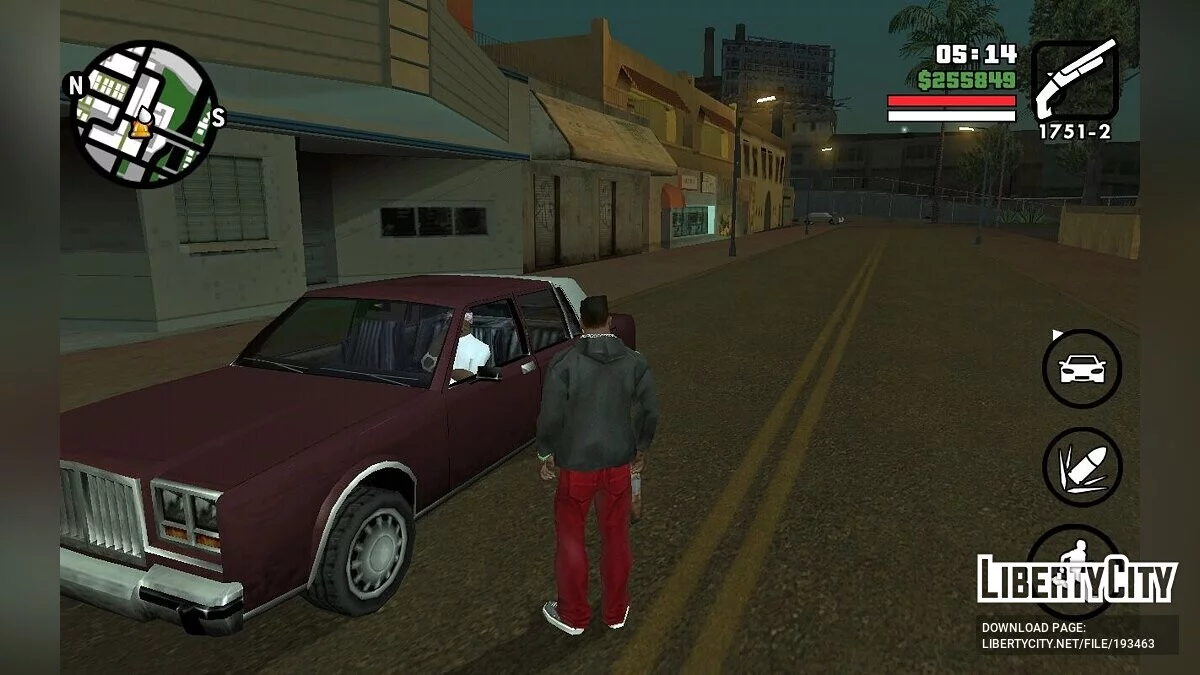 Les membres de gangs conduisent des véhicules, mais échangés / GTA San Andreas (iOS, Android)