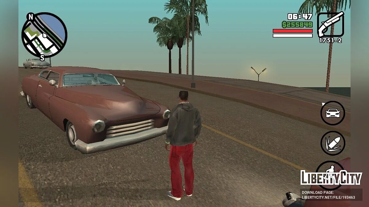 Les membres de gangs conduisent des véhicules, mais échangés / GTA San Andreas (iOS, Android)