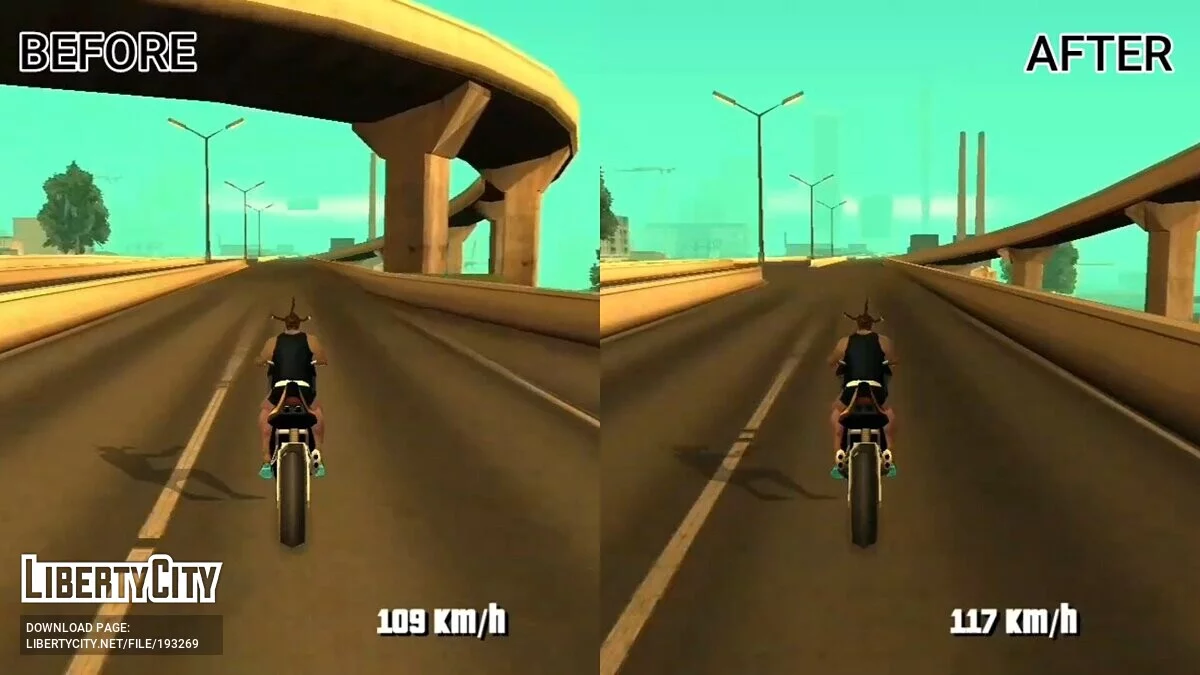 Збільшена максимальна швидкість / GTA San Andreas (iOS, Android)