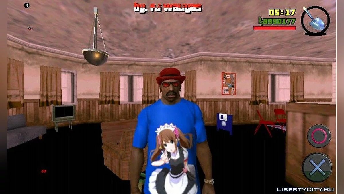 Футболка з героєм аніме Saki Mizushima / GTA San Andreas (iOS, Android)
