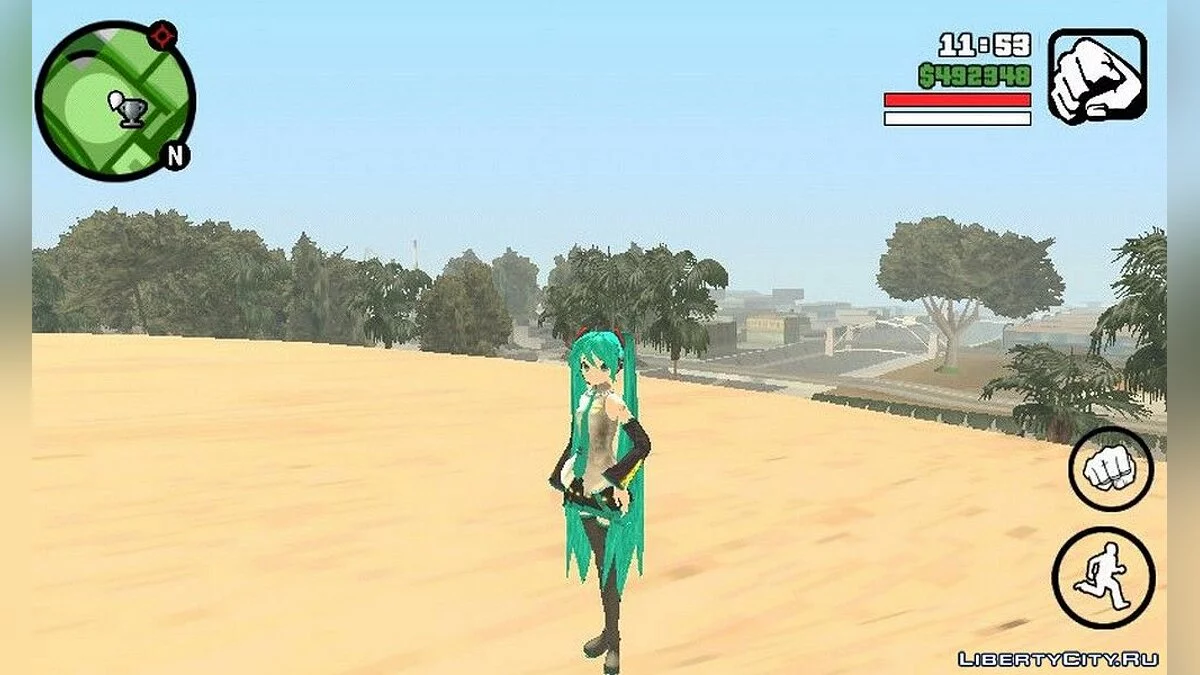Miku Hatsune de l'anime / GTA San Andreas (iOS, Android)