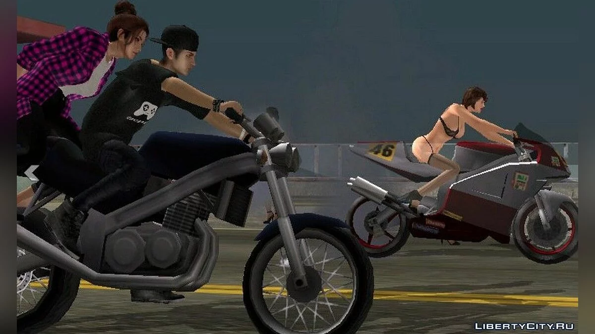 Skin de personagem em estilo preto / GTA San Andreas (iOS, Android)