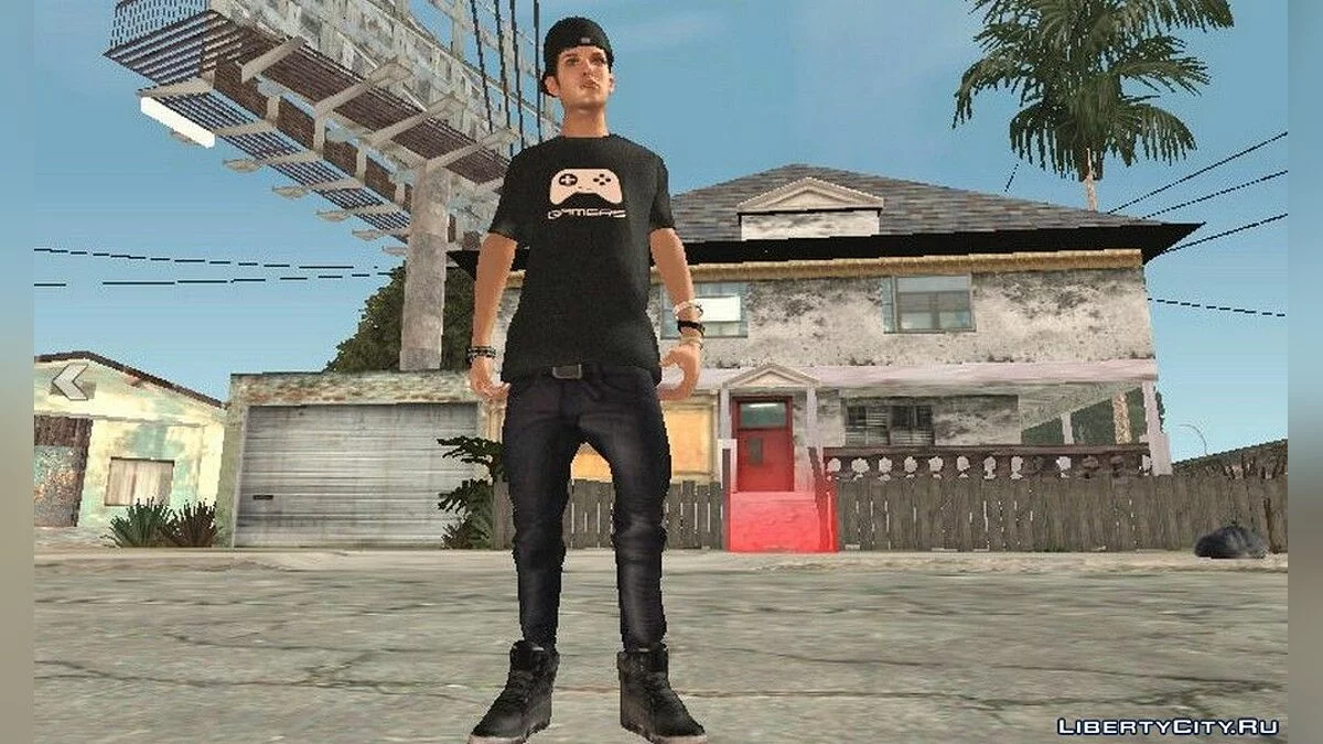 Skin de personagem em estilo preto / GTA San Andreas (iOS, Android)