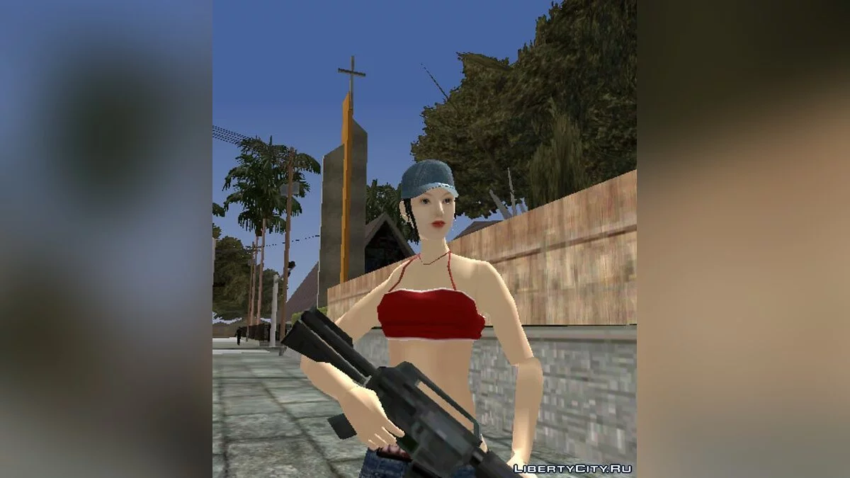 Garota em vez de CJ / GTA San Andreas (iOS, Android)