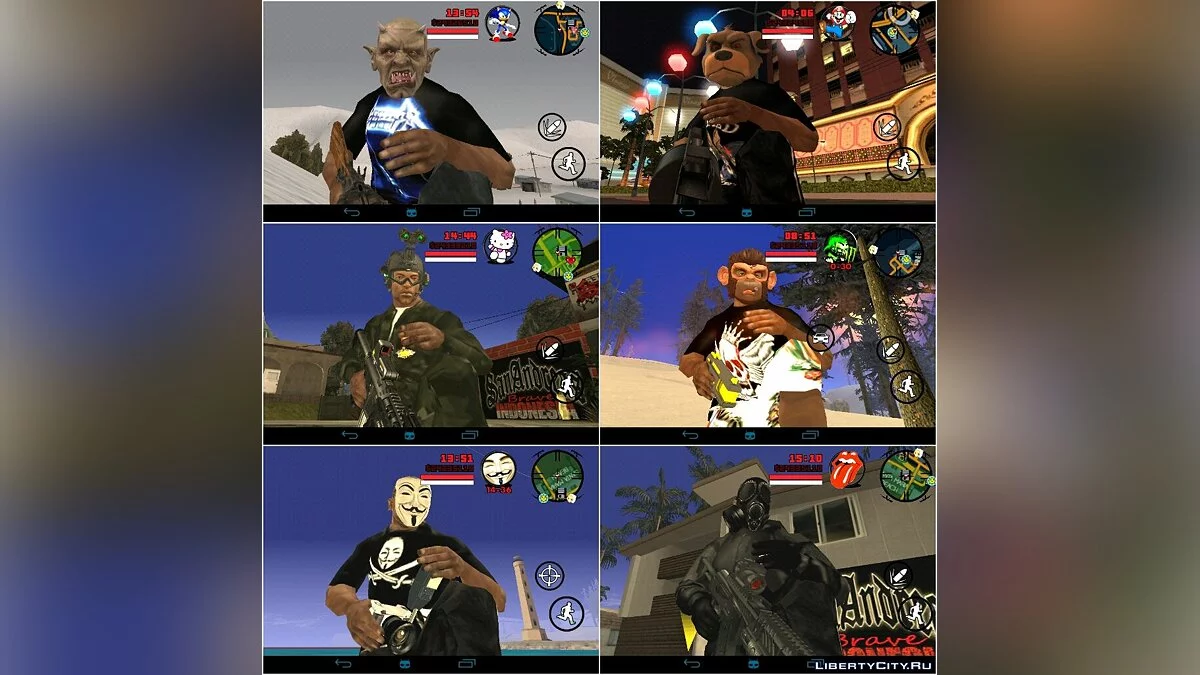 Juega como chica y nuevas máscaras para CJ / GTA San Andreas (iOS, Android)