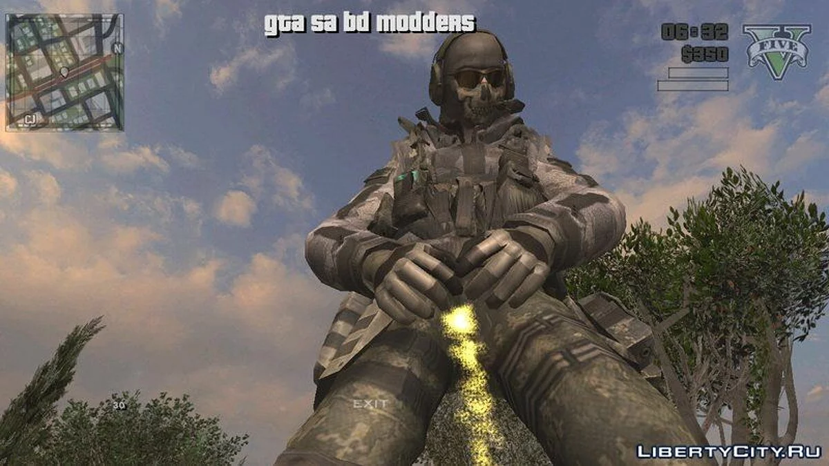 Скін з Call of Duty: Ghosts / GTA San Andreas (iOS, Android)