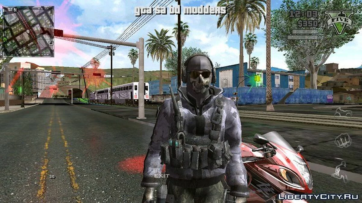 Скін з Call of Duty: Ghosts / GTA San Andreas (iOS, Android)