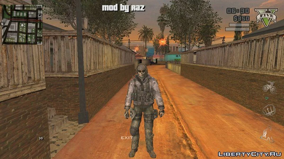Скін з Call of Duty: Ghosts / GTA San Andreas (iOS, Android)