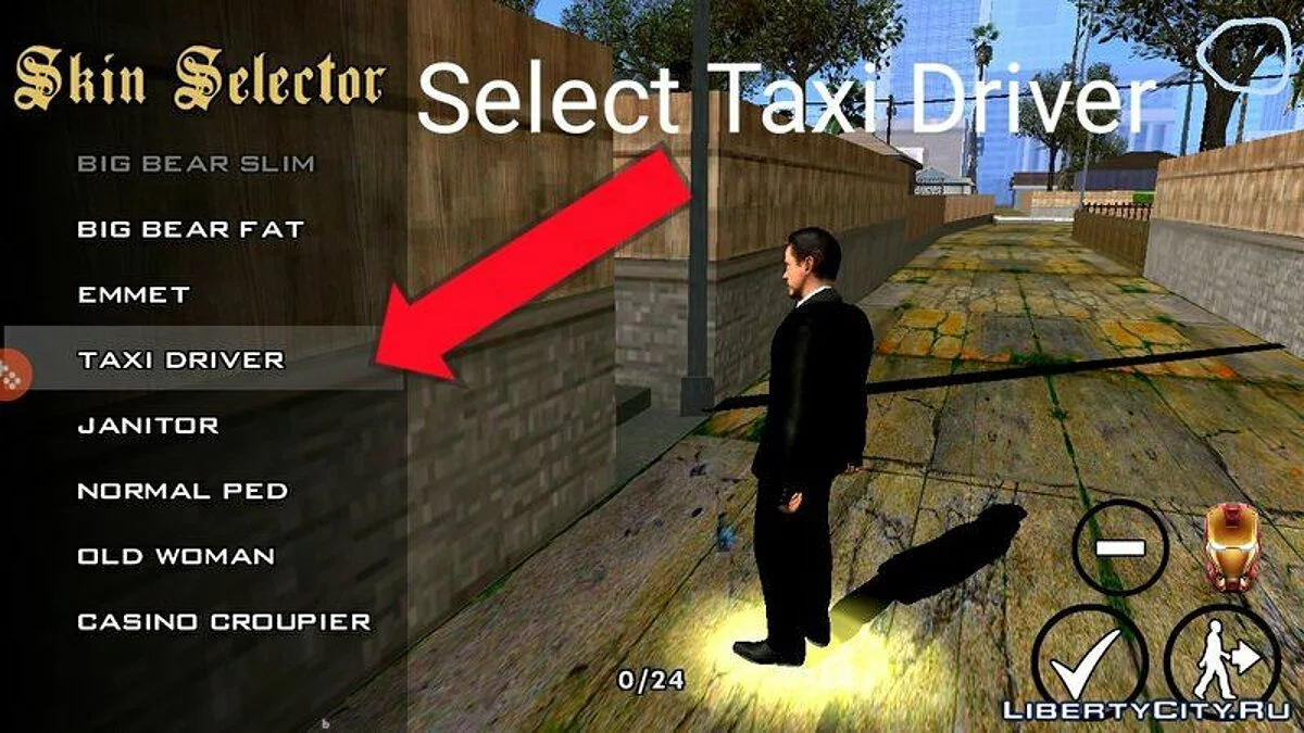 Tony Stark in Black Suit / GTA San Andreas (iOS, Android)