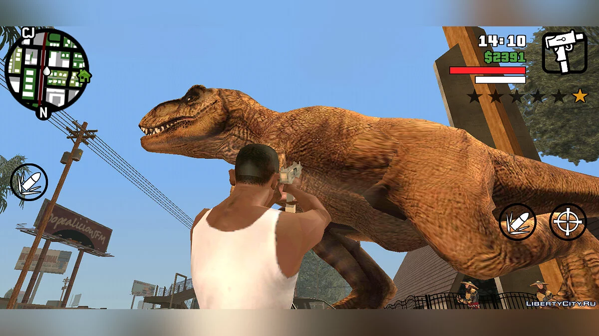 ديناصور / GTA سان أندرياس (iOS، أندرويد)