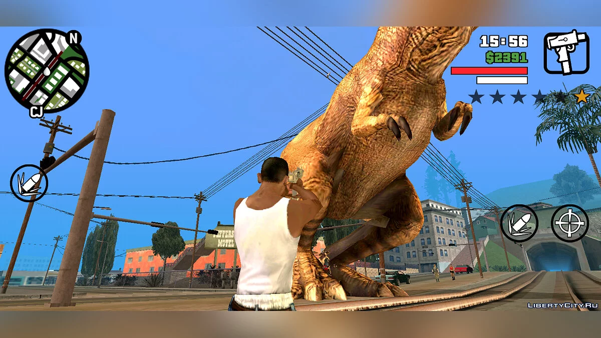 ديناصور / GTA سان أندرياس (iOS، أندرويد)