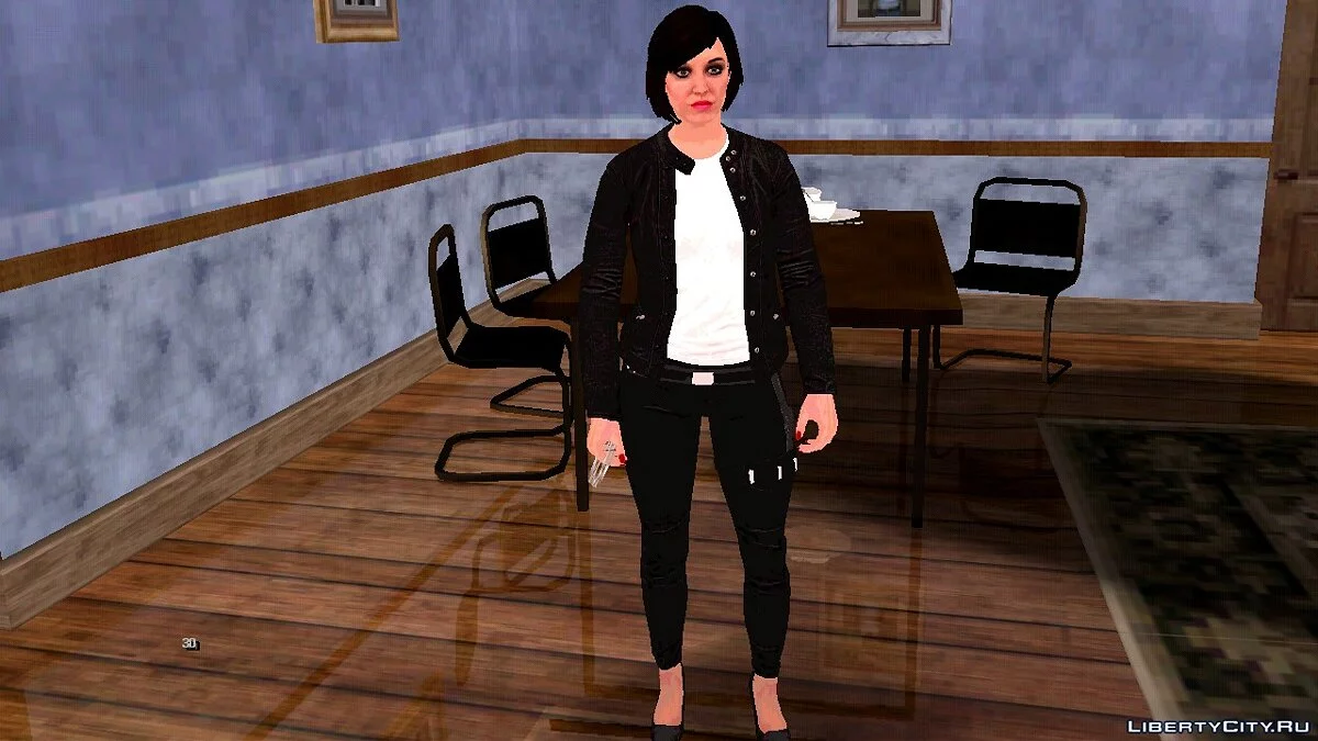 Karen Daniels from GTA 5 in Casual Wear v1 / GTA San Andreas (iOS, Android)