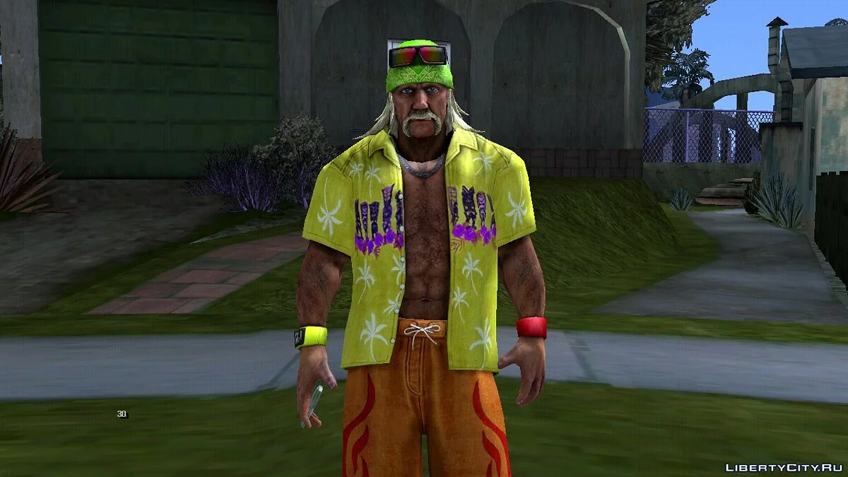 Hulk Hogan (Pantai) dari WWE Immortals / GTA San Andreas (iOS, Android)