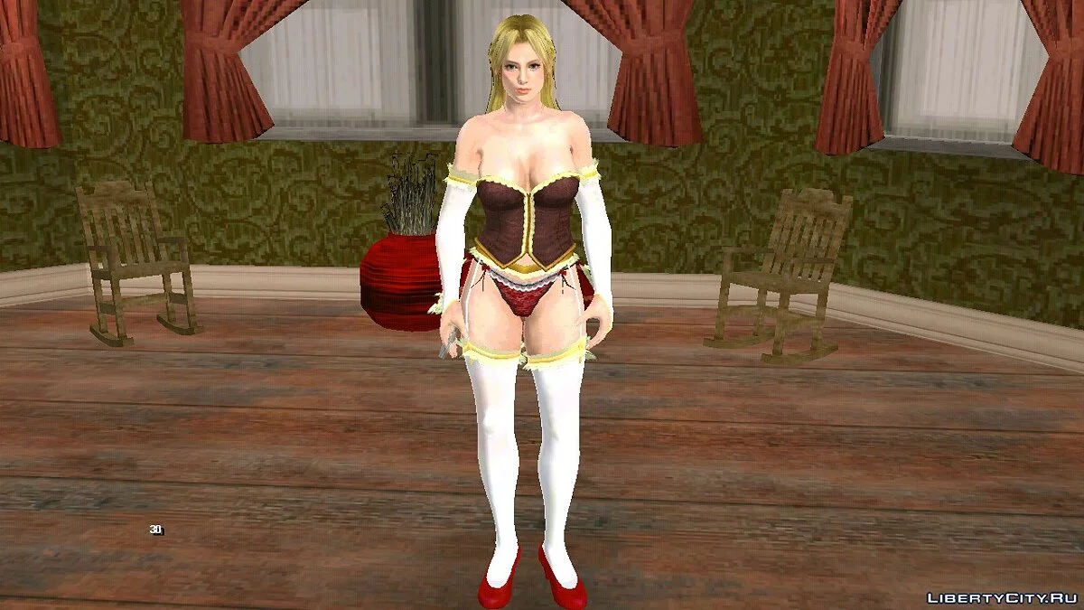 Helena em corpete vermelho / GTA San Andreas (iOS, Android)