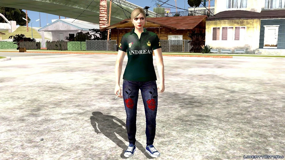 Випадковий скин дівчини-блондинки з GTA Online #1 / GTA San Andreas (iOS, Android)