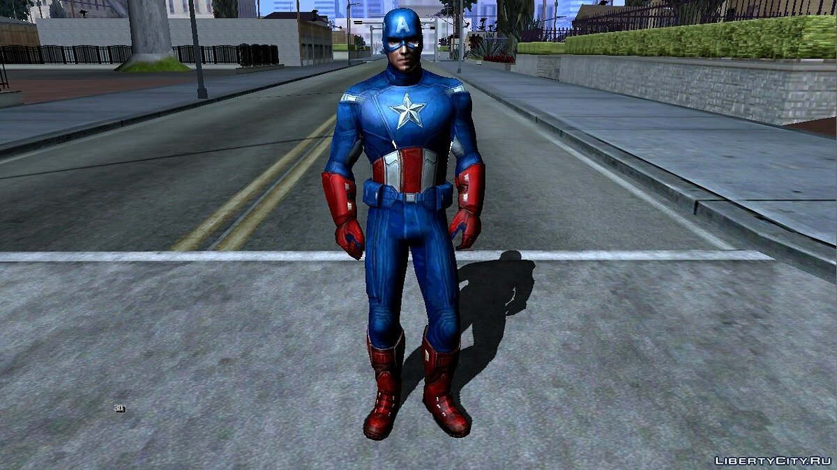 Download Captain America from The Avengers for GTA San Andreas (iOS, Android )