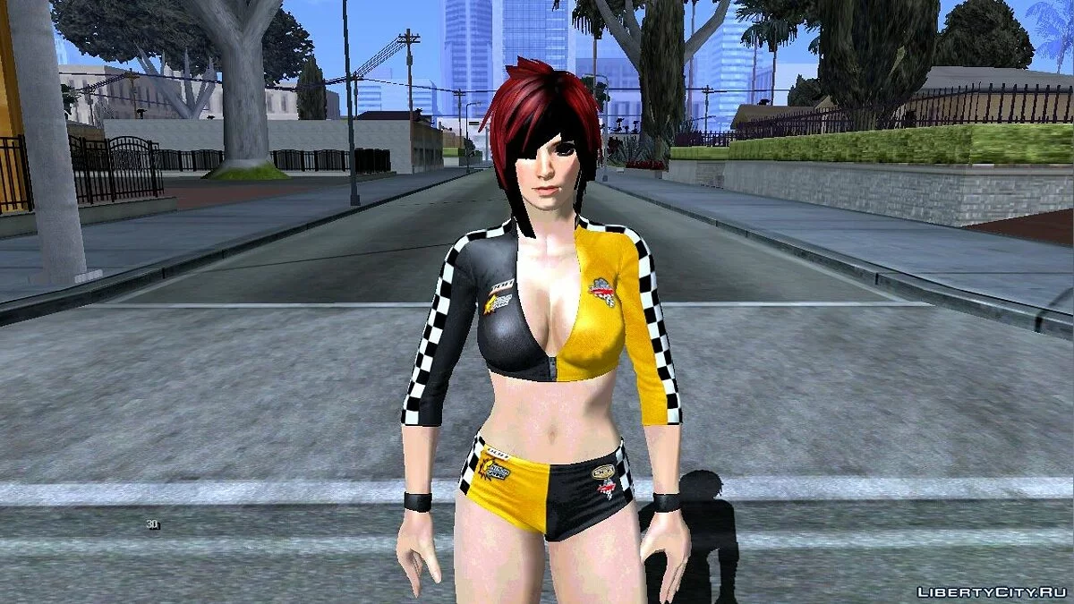 Mila in a Sexy Racer Outfit / GTA San Andreas (iOS, Android)