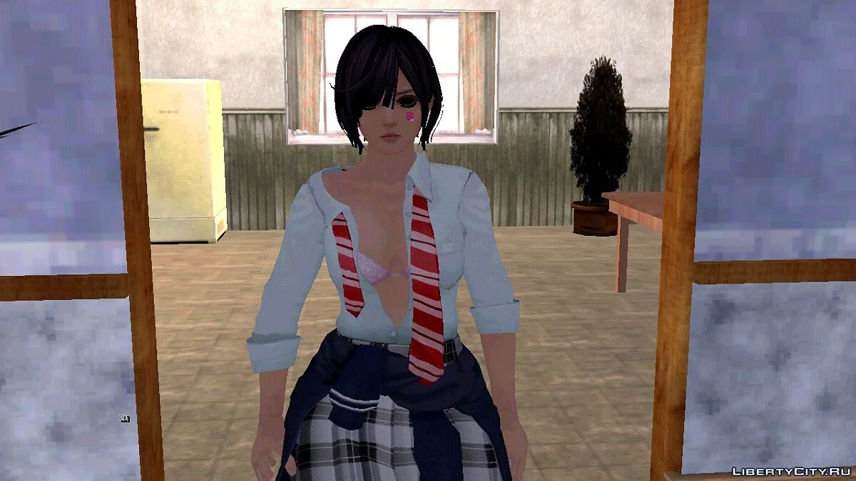 Nagisa dalam seragam sekolah musim semi V1 / GTA San Andreas (iOS, Android)