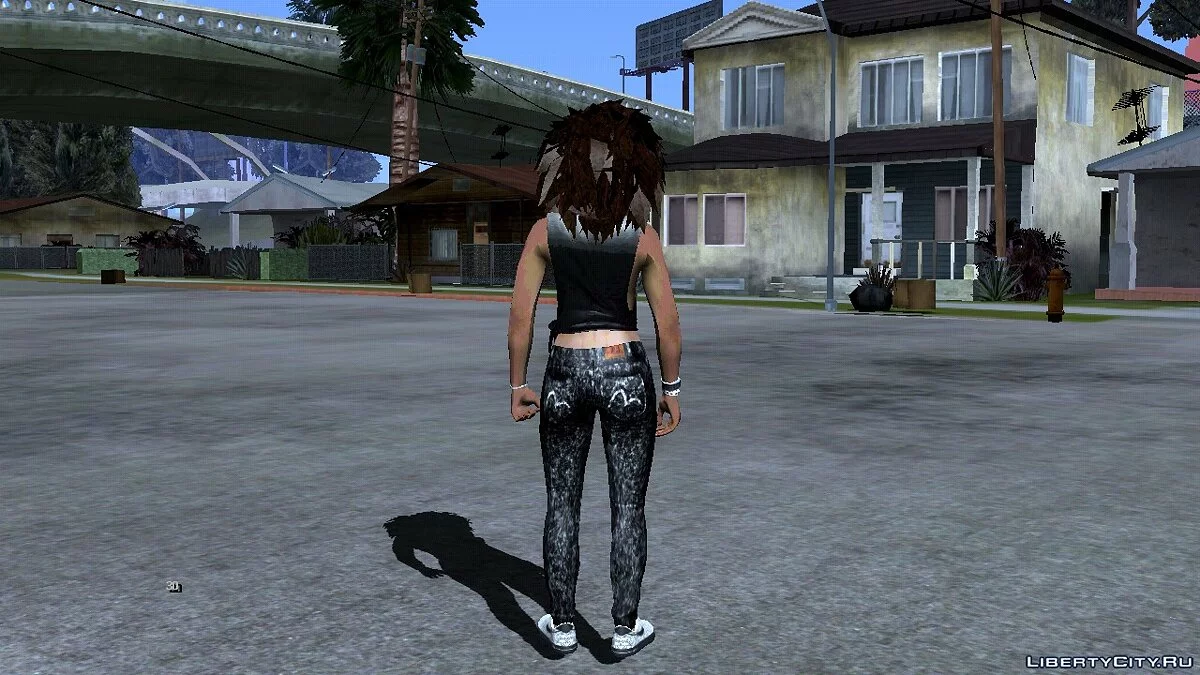 Zufälliger Skin eines Mädchens aus GTA Online (Afro-Frisur) #1 / GTA San Andreas (iOS, Android)