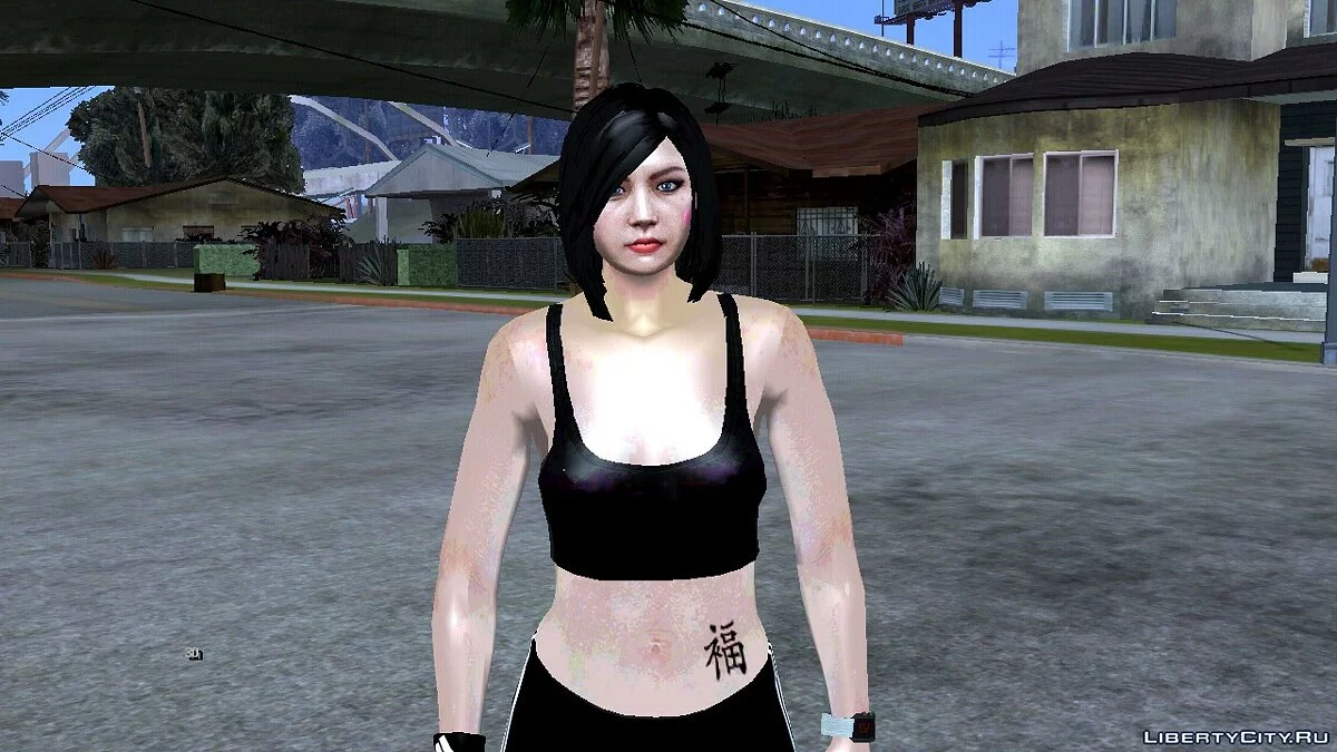 Zufälliger weiblicher Skin aus GTA Online (Asiatin im Sportanzug) / GTA San Andreas (iOS, Android)