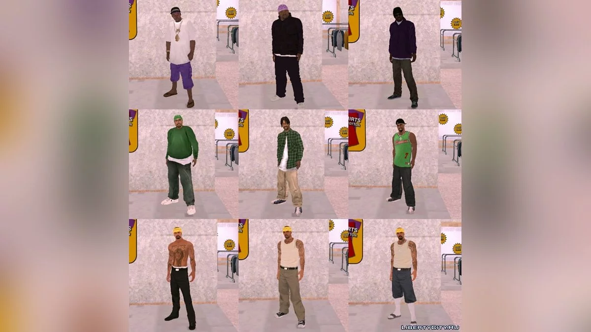 Original HD Peds Pack for Mobile - 277 HD skins / GTA San Andreas (iOS, Android)
