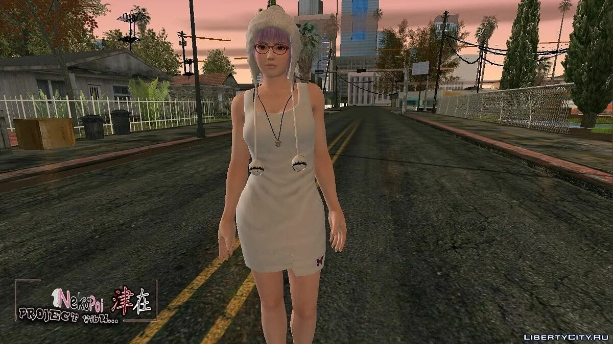 Аяне из DOA5 в повседневном платье / GTA San Andreas (iOS, Android)