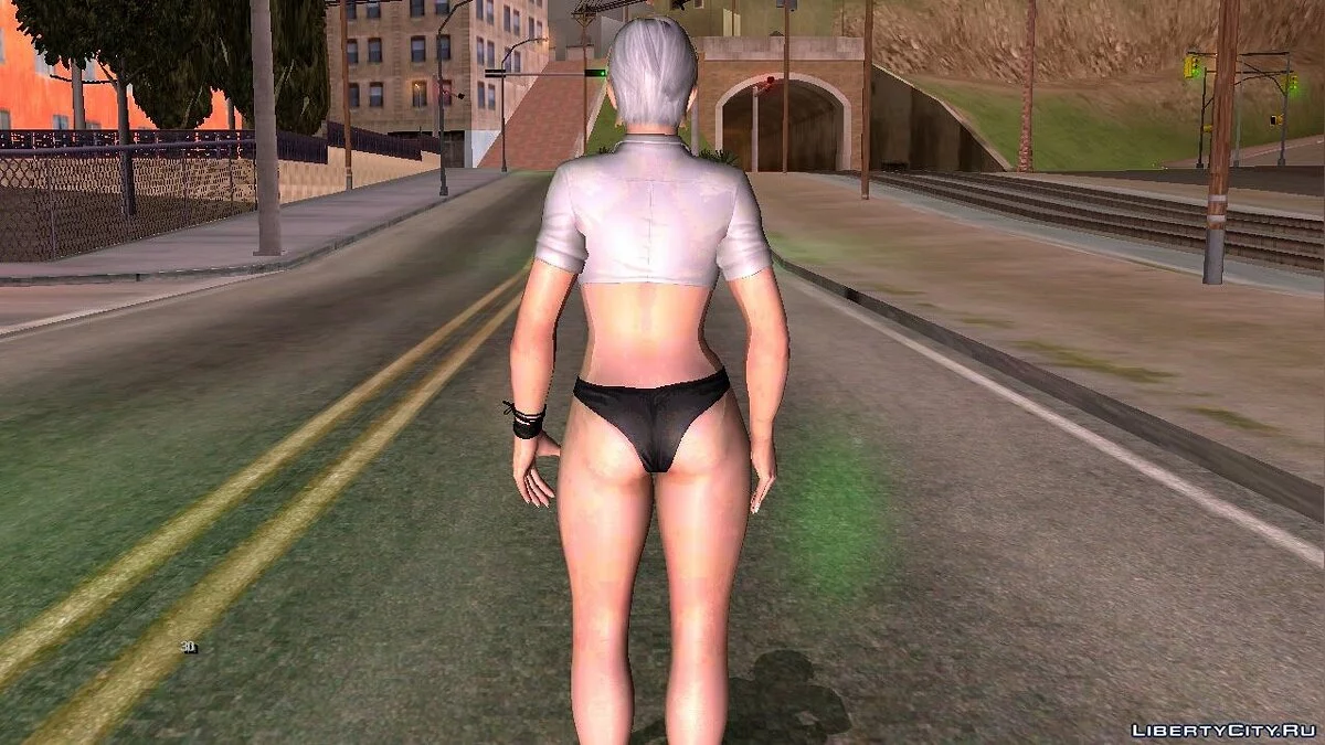 Christie in Blouse and Lingerie / GTA San Andreas (iOS, Android)