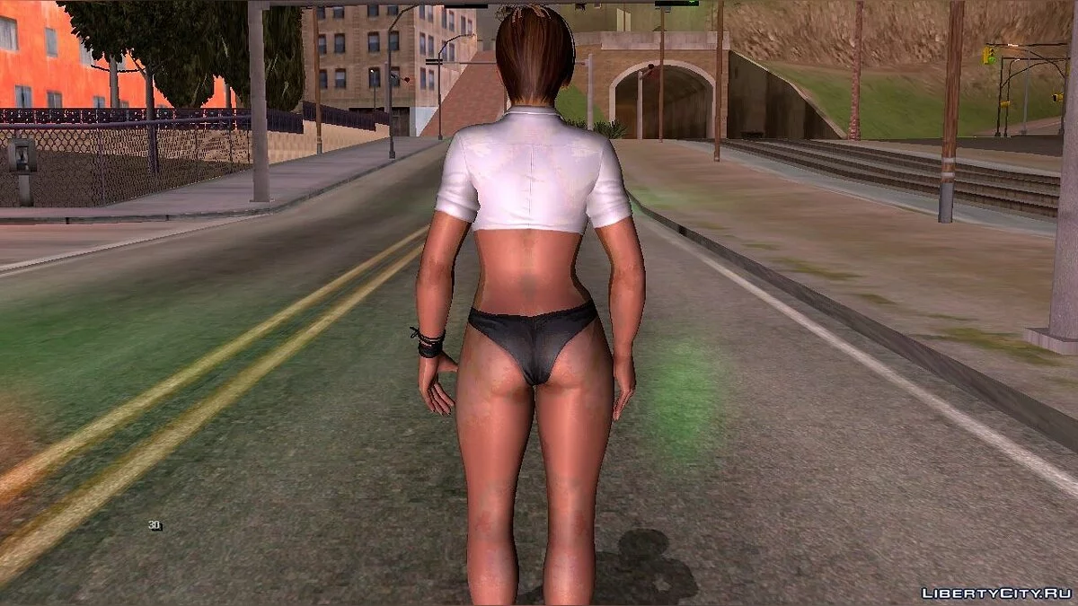 Lisa Hamilton in Blouse and Lingerie / GTA San Andreas (iOS, Android)