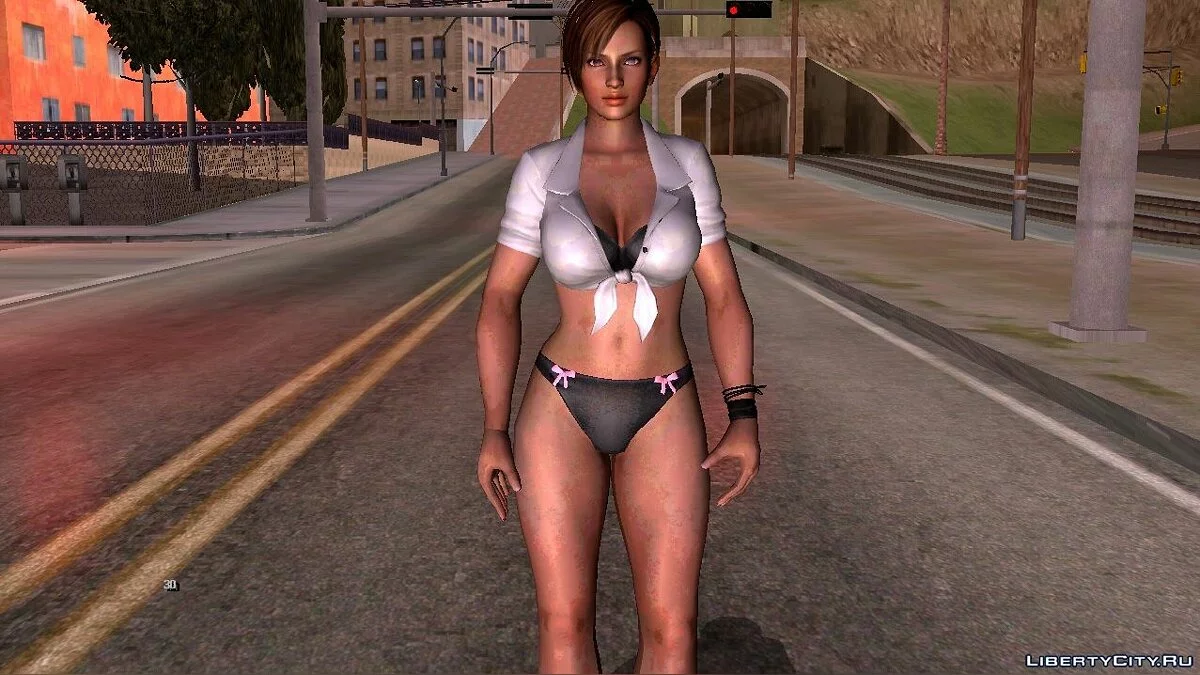 Lisa Hamilton in Blouse and Lingerie / GTA San Andreas (iOS, Android)