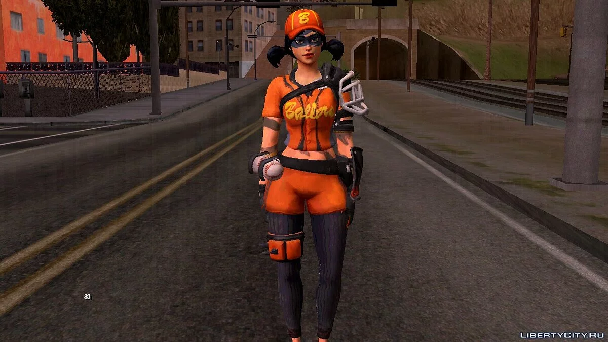 Joueuse de baseball de Fortnite / GTA San Andreas (iOS, Android)