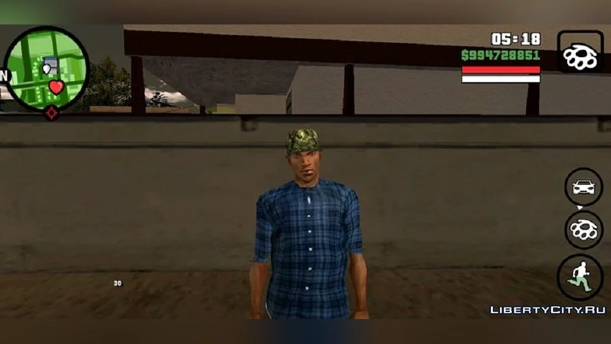 Новое лицо и одежда для Карла v1 / GTA San Andreas (iOS, Android)