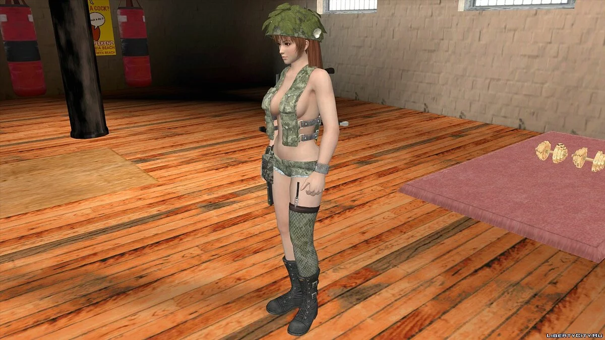 Kasumi dalam pakaian kamuflase / GTA San Andreas (iOS, Android)