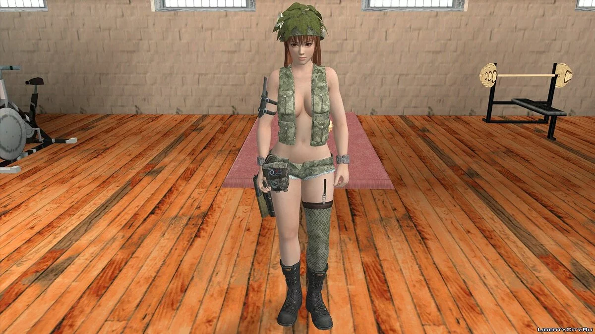 Kasumi dalam pakaian kamuflase / GTA San Andreas (iOS, Android)