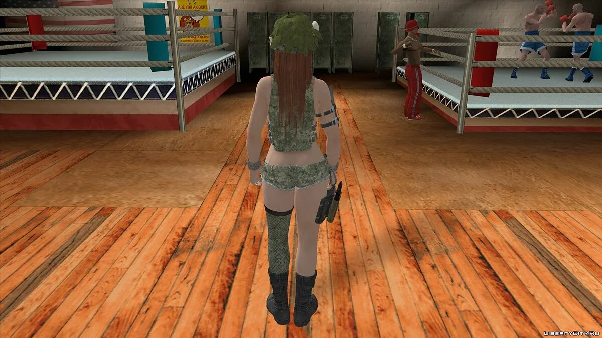 Kasumi dalam pakaian kamuflase / GTA San Andreas (iOS, Android)