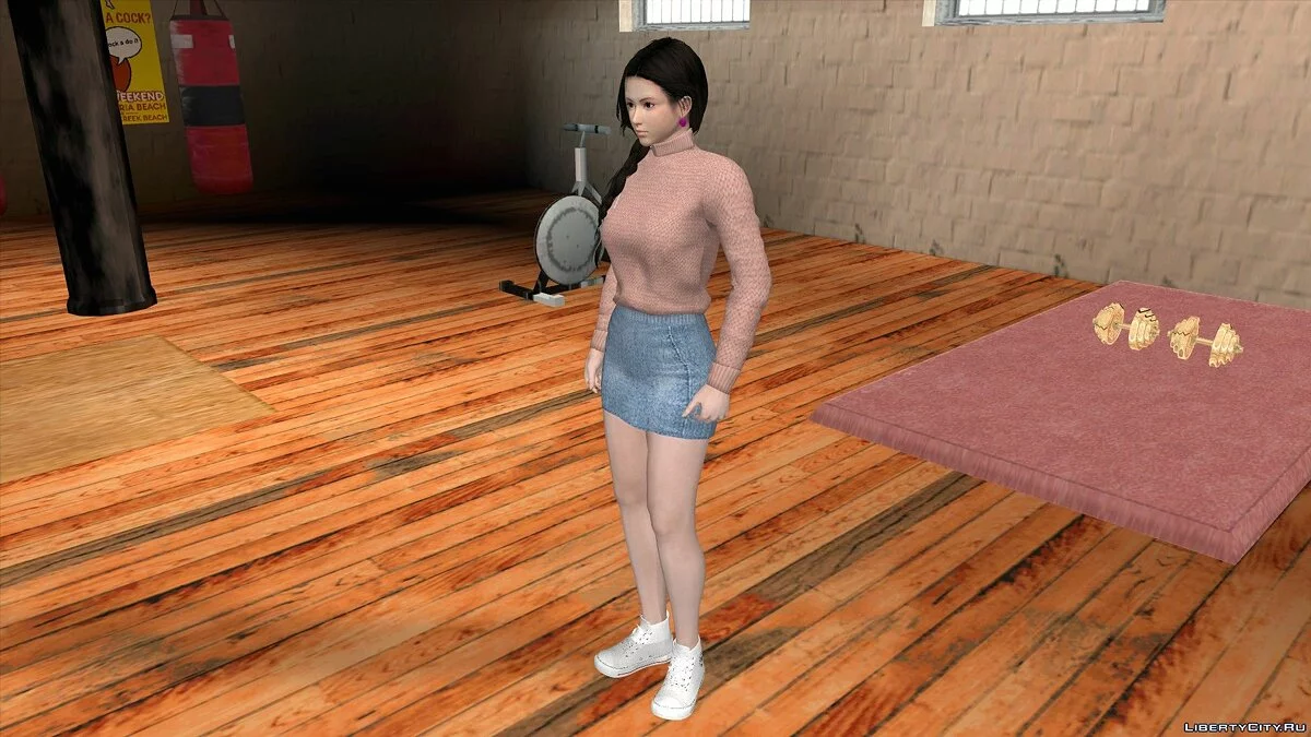 Kokoro em roupas casuais v8 / GTA San Andreas (iOS, Android)